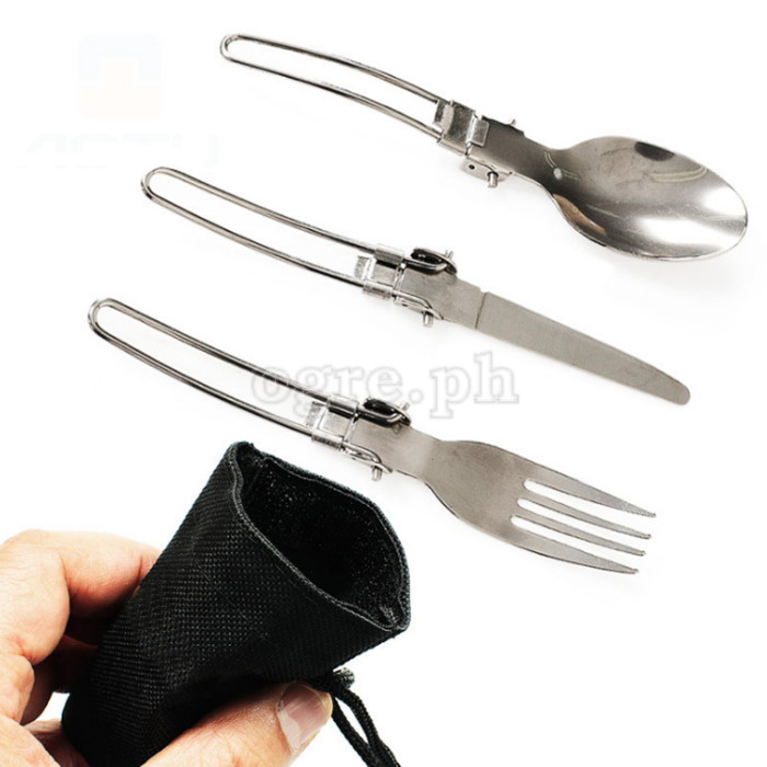 15S201 3-pcs Stainless Steel Outdoor Cutlery Set