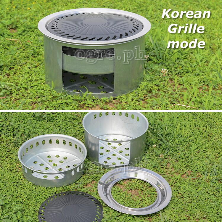 15SK 4-in-1 Wood Burning Carbon Steel Stove/Grill/Hot Plate Set