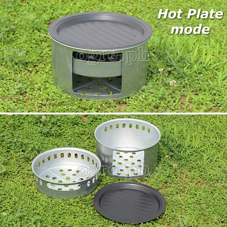 15SK 4-in-1 Wood Burning Carbon Steel Stove/Grill/Hot Plate Set