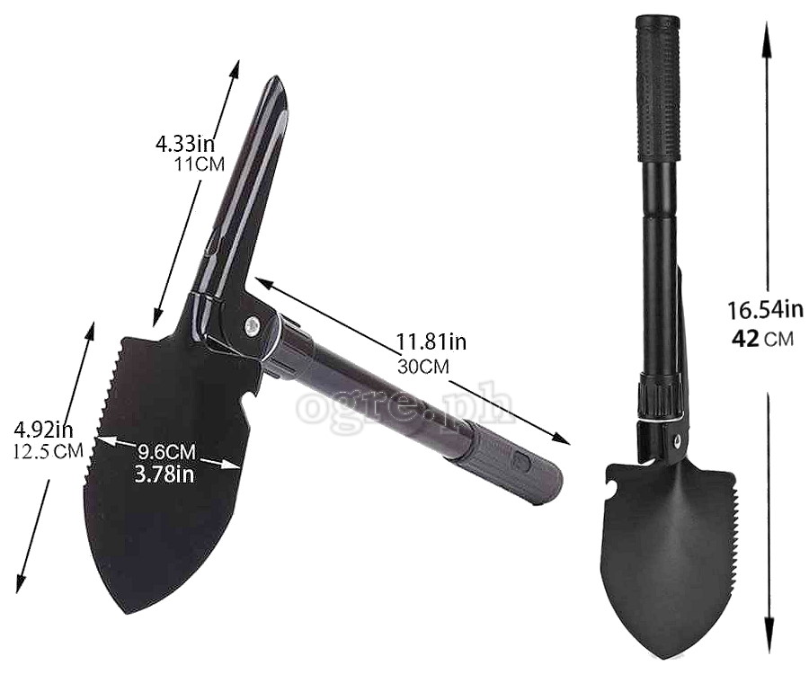 18S411S 5-in-1 Foldable Compact Spade Shovel