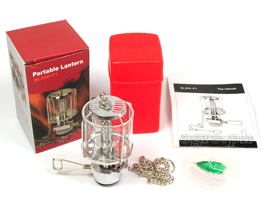 BL300-F1 Portable Butane Gas Lantern with Plastic Glass Lampshade