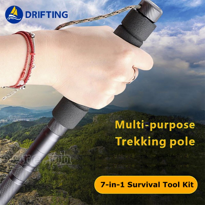 DFT-N1 Multi-function Aluminum Alloy Tactical Trekking Pole / Survival Kit (106cm / 41.5”)