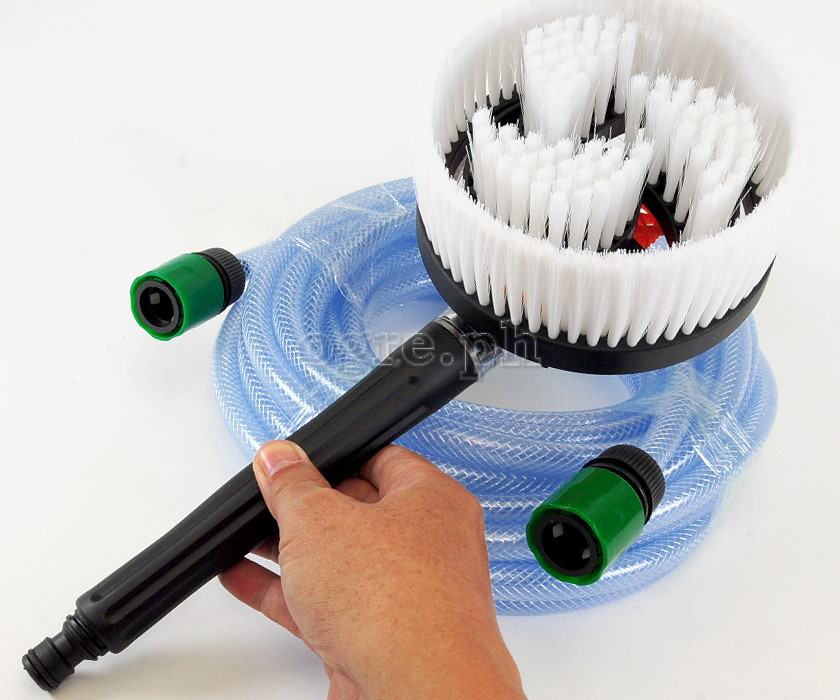 BGH-01 Rotary Brush Attachment with 5m / 10m PVC Garden Hose Set