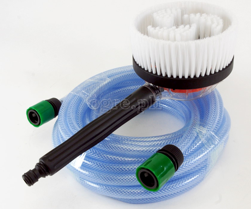 BGH-01 Rotary Brush Attachment with 5m / 10m PVC Garden Hose Set