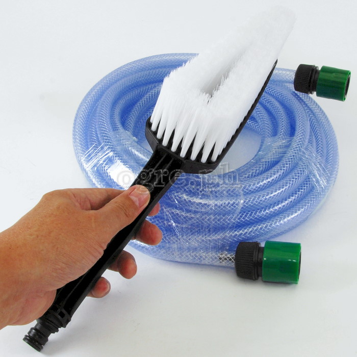 BGH-02 Fixed Brush Attachment with 5m / 10m PVC Garden Hose Set