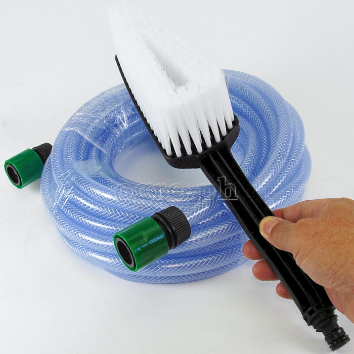 BGH-02 Fixed Brush Attachment with 5m / 10m PVC Garden Hose Set