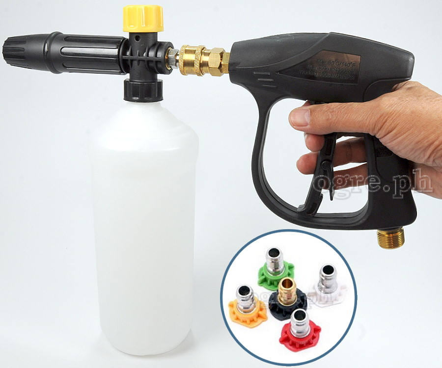 FGK-01 2175psi Pressure Washer Gun Kit with Snow Foam Cannon and Set of 5 Quick-Connect Nozzles