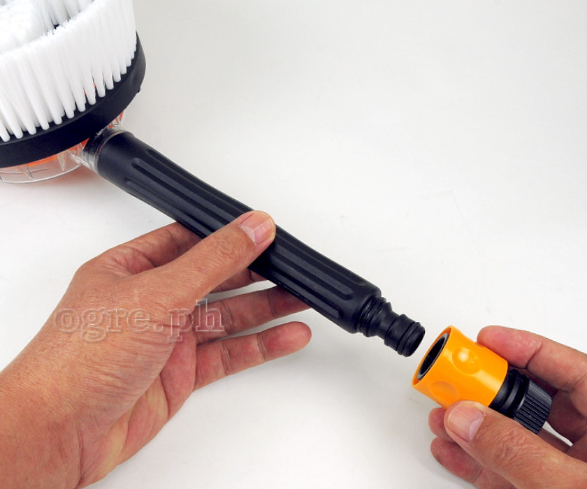 PWB-01HQC Rotary Cleaning Brush Attachment for Garden Hose Quick Connector