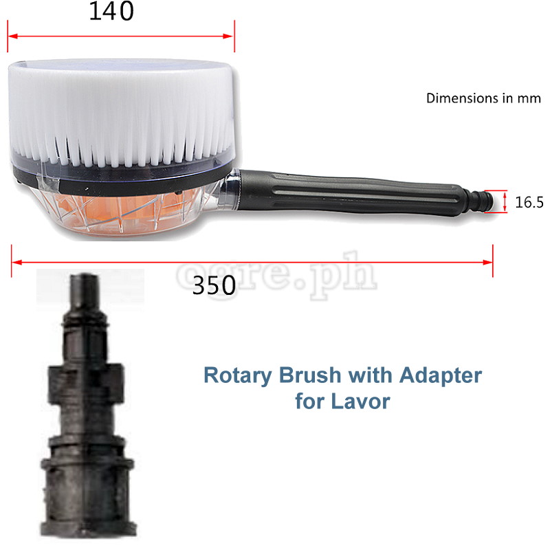 PWB-01LVR Rotary Cleaning Brush Attachment for Lavor Wash Guns