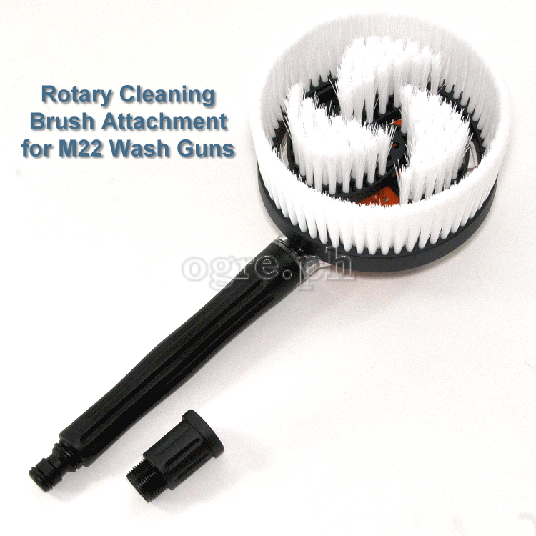 PWB-01M22 Rotary Cleaning Brush Attachment for Wash Guns with M22 Threaded Outlet