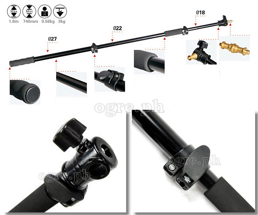 LF1800 Portable Handheld Telescopic Boom Pole