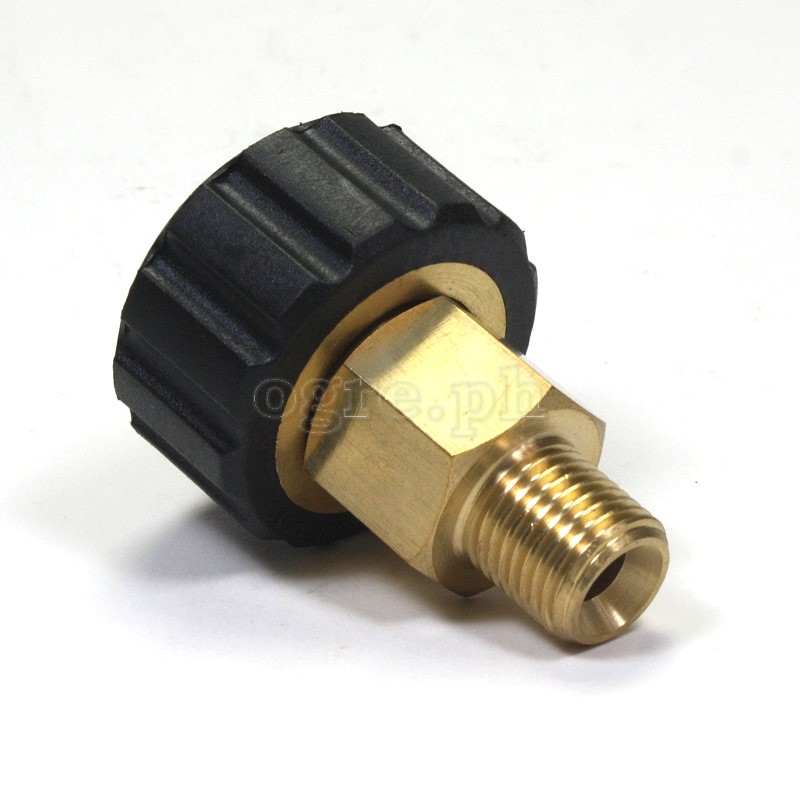 PWA-07 Metric M22 Female Twist Connector to 1/4 BSP Male Adapter (Pressure Washer Fitting Converter)