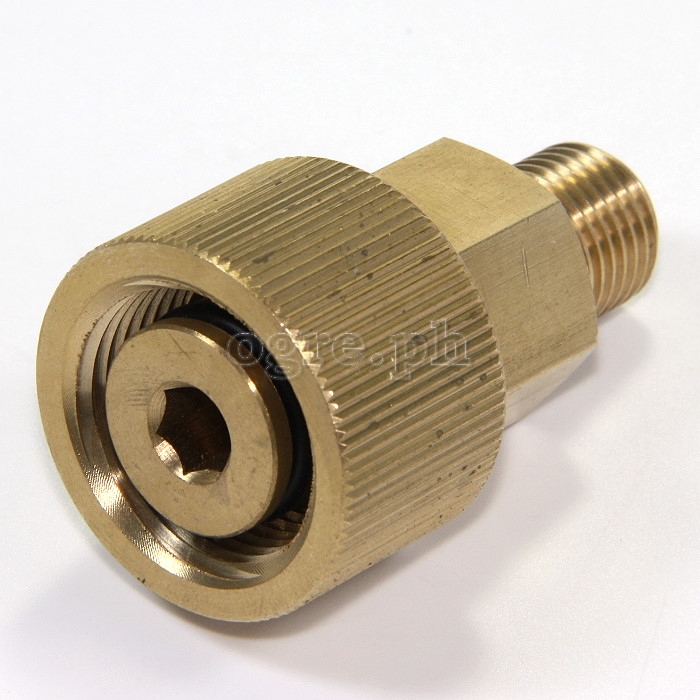 PWA-07B Metric M22 x 15mm Female Twist Connector to 1/4 BSP Male Adapter (Pressure Washer Fitting Converter)