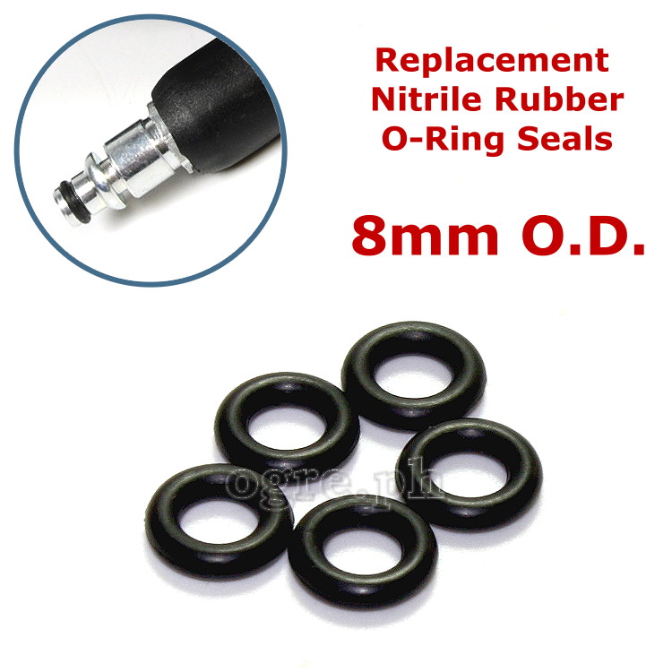 PWA-11A Pack of 5 2.0mm Nitrile Rubber O-Ring Seals for Pressure Washer Accessories