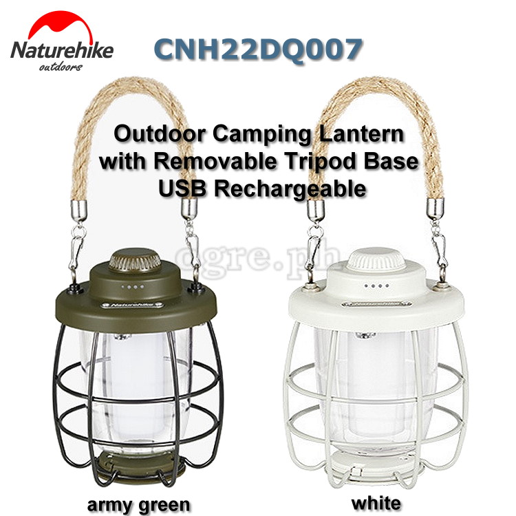 CNH22DQ007 Outdoor Camping Lantern with Removable Tripod Base ~ USB Rechargeable