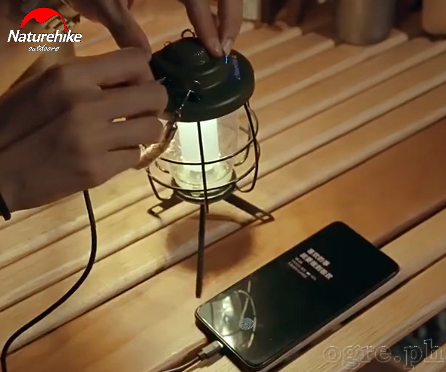 CNH22DQ007 Outdoor Camping Lantern with Removable Tripod Base ~ USB Rechargeable