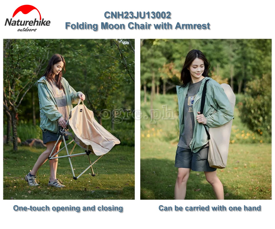 CNH23JU13002 Folding Moon Chair with Armrest