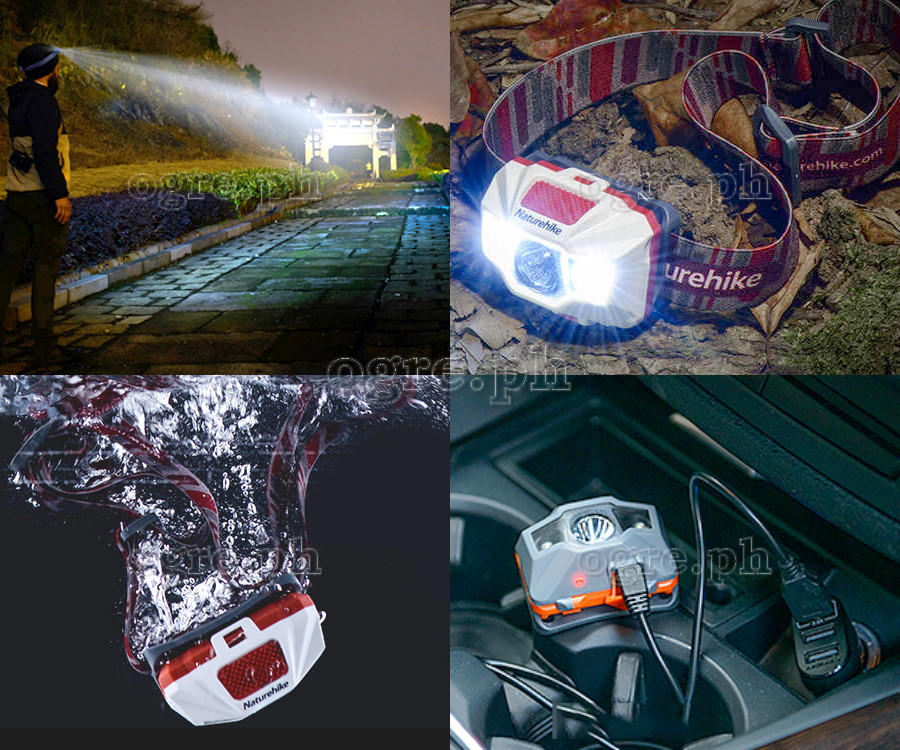 NH00T002-D Rechargeable Waterproof Head Lamp (IPX4 150lm)