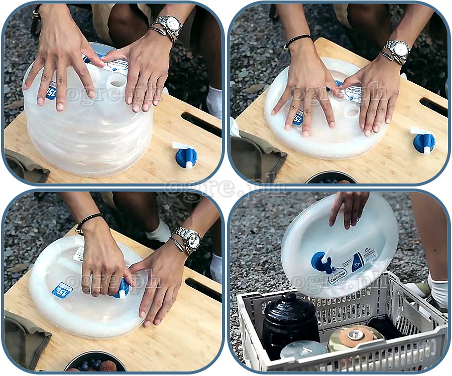 NH14S002-T 5/10/15-Liters Collapsible Water Bucket