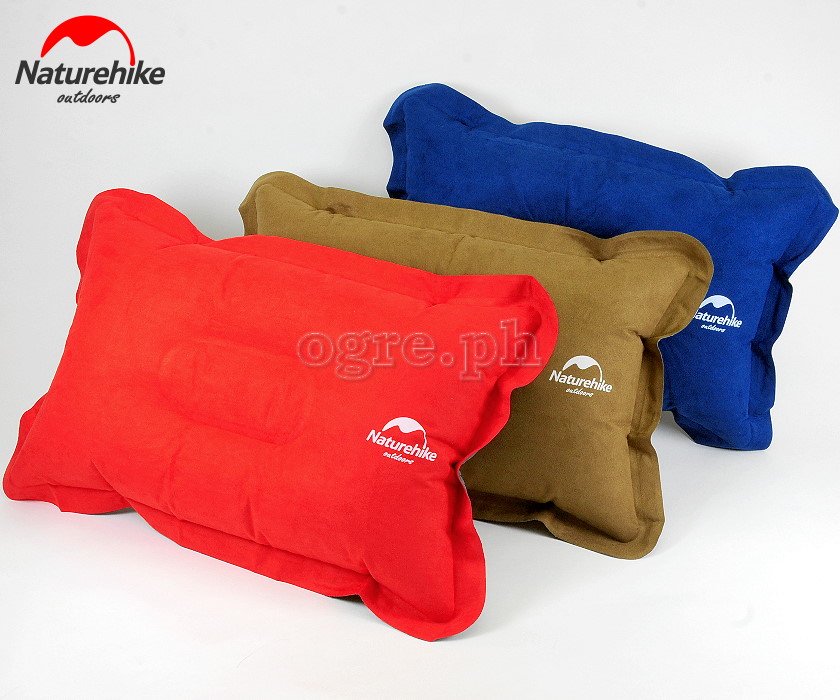 NH15A001-L Inflatable Suede Travel Pillow 