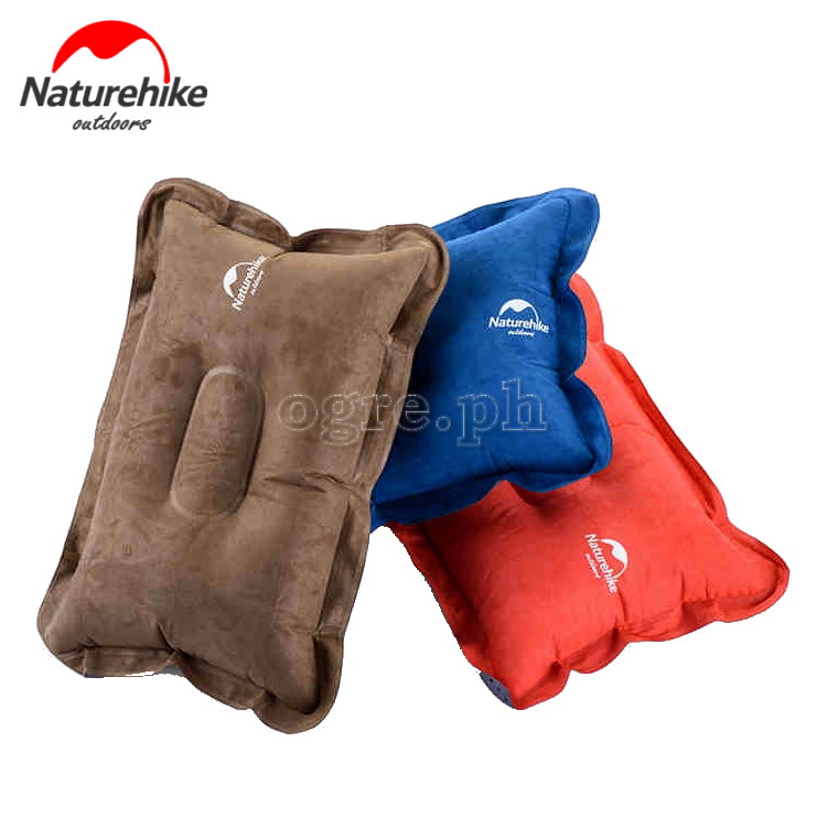 NH15A001-L Inflatable Suede Travel Pillow 