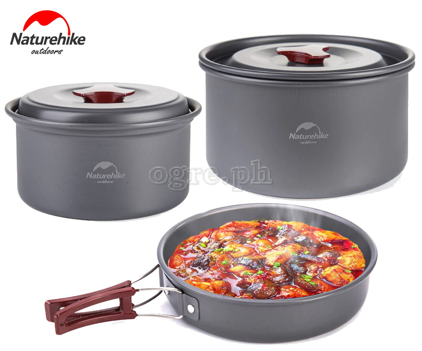NH15T203-G 5-pc Outdoor Cookware Set with 6 pcs Kitchen Utensils