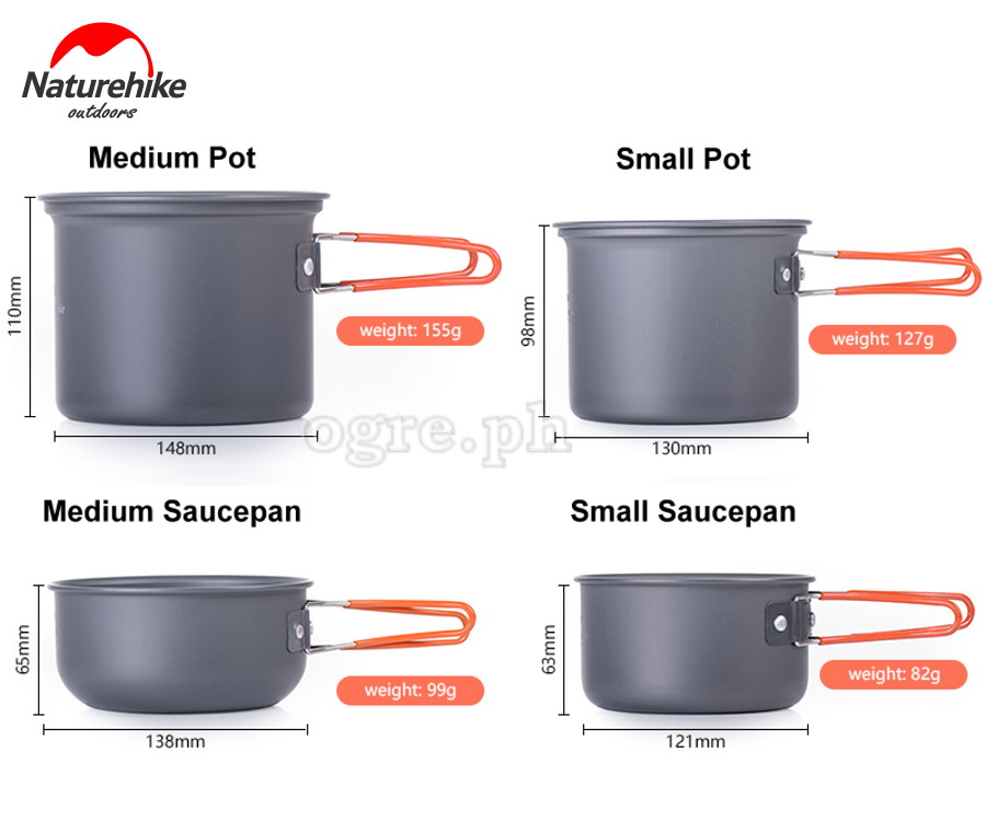 NH15T401-G 4-pc Outdoor Cookware Set