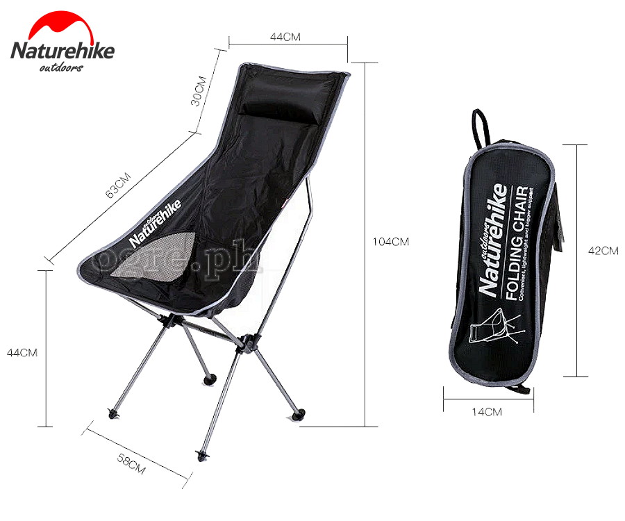 NH17Y010-L Aluminum Folding Moon Chair (100kg/220lbs Max Load)