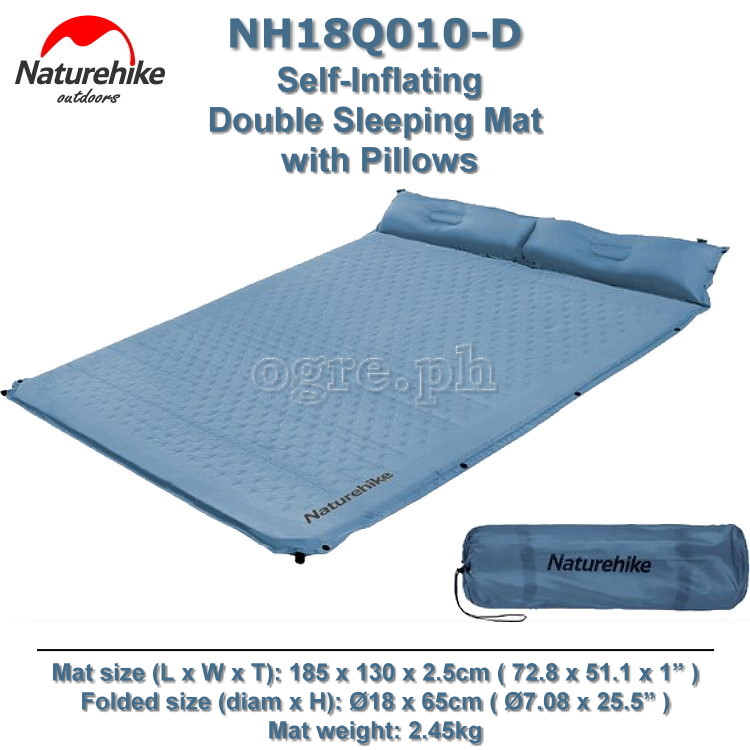 NH18Q010-D Self-Inflating Double Sleeping Mat with Pillows