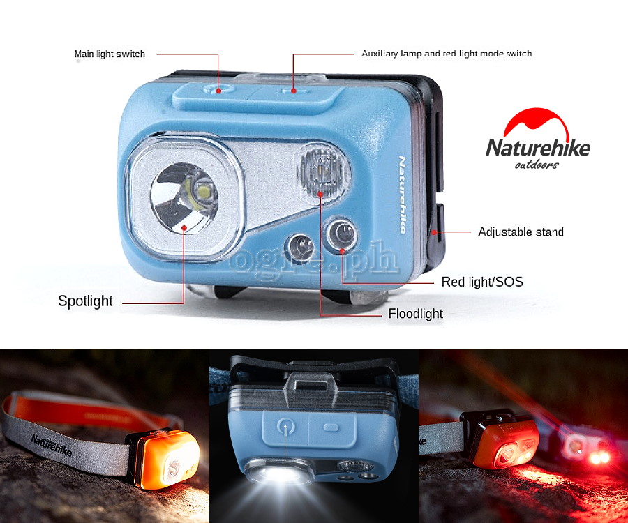 NH18T003-C Rechargeable Waterproof Head Lamp (IPX7 280lm)