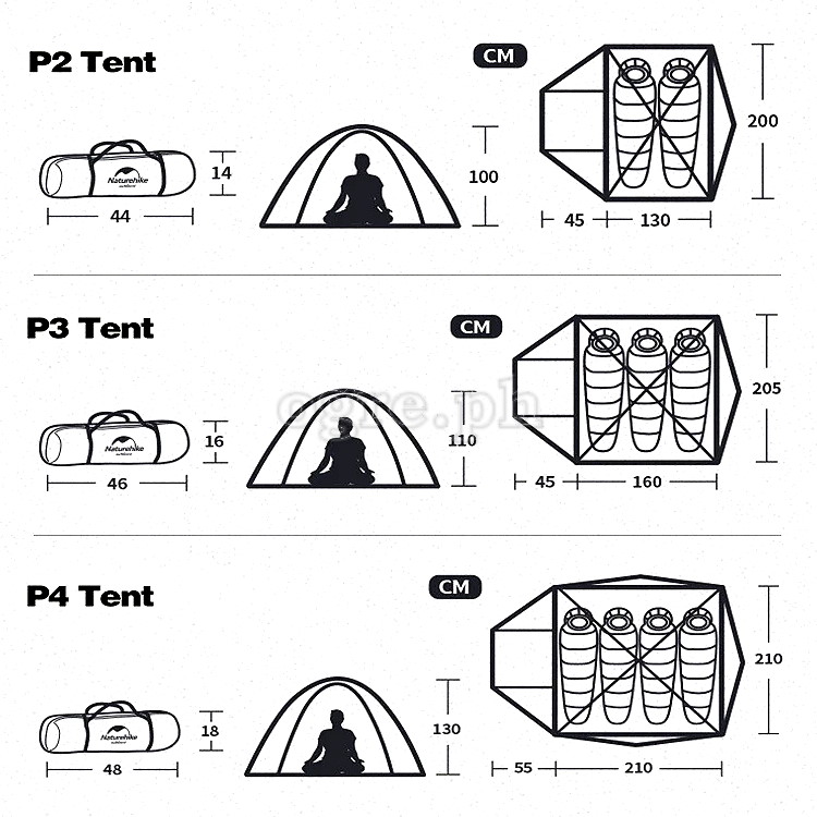 NH18Z033-P P Series Classic 3-Person Tent