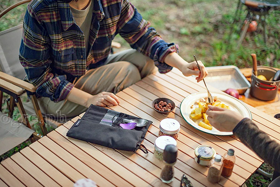 NH19C010-D Black Cotton Tableware Storage Bag