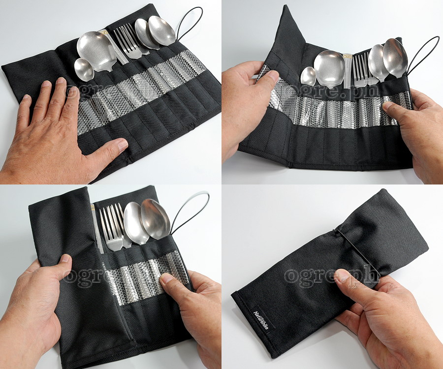 NH19C010-D Black Cotton Tableware Storage Bag