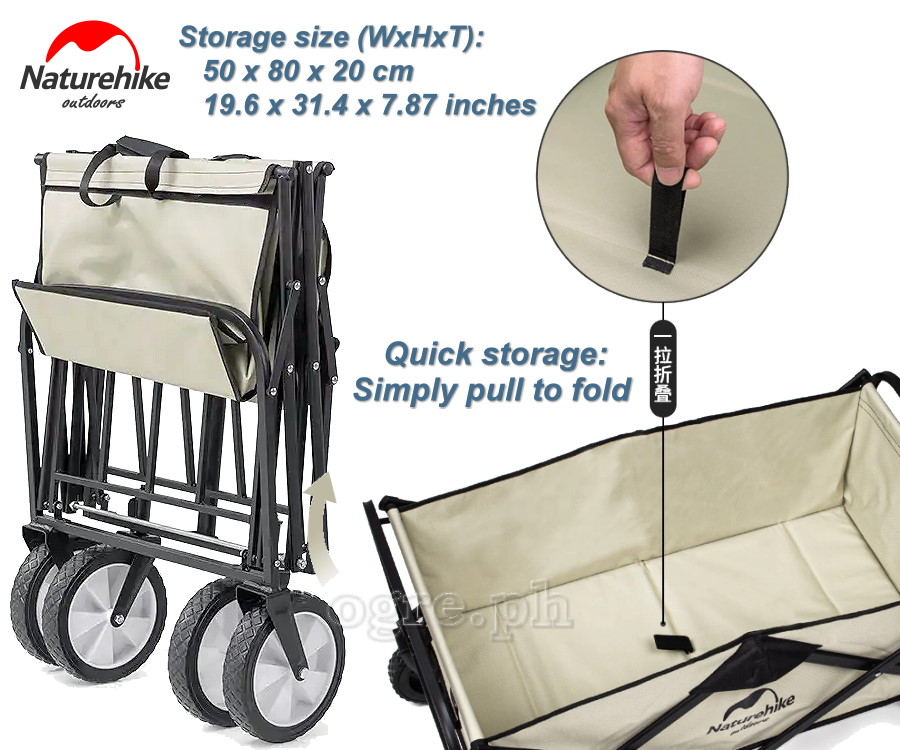 NH19PJ001 Collapsible Four-wheel Utility Push Cart / Trolley