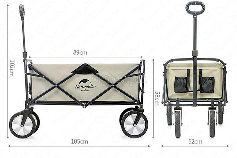 NH19PJ001 Collapsible Four-wheel Utility Push Cart / Trolley