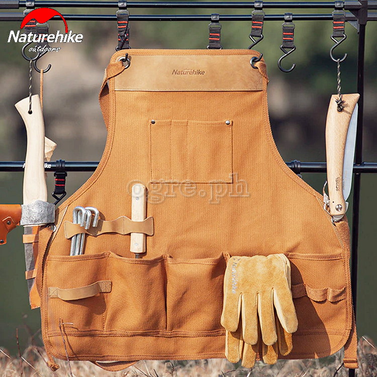 NH20FS038 Heavy Duty Outdoor Apron (Canvas with Leather Trim)