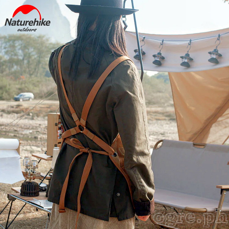 NH20FS038 Heavy Duty Outdoor Apron (Canvas with Leather Trim)