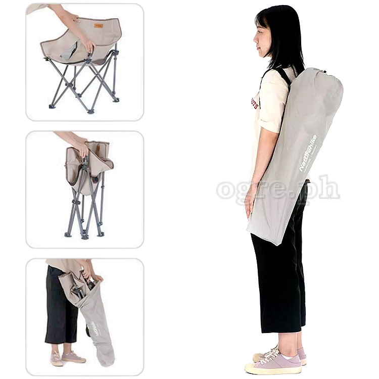 NH20JJ022 Aluminum Folding Half Moon Chair (100kg/220lbs Max Load)