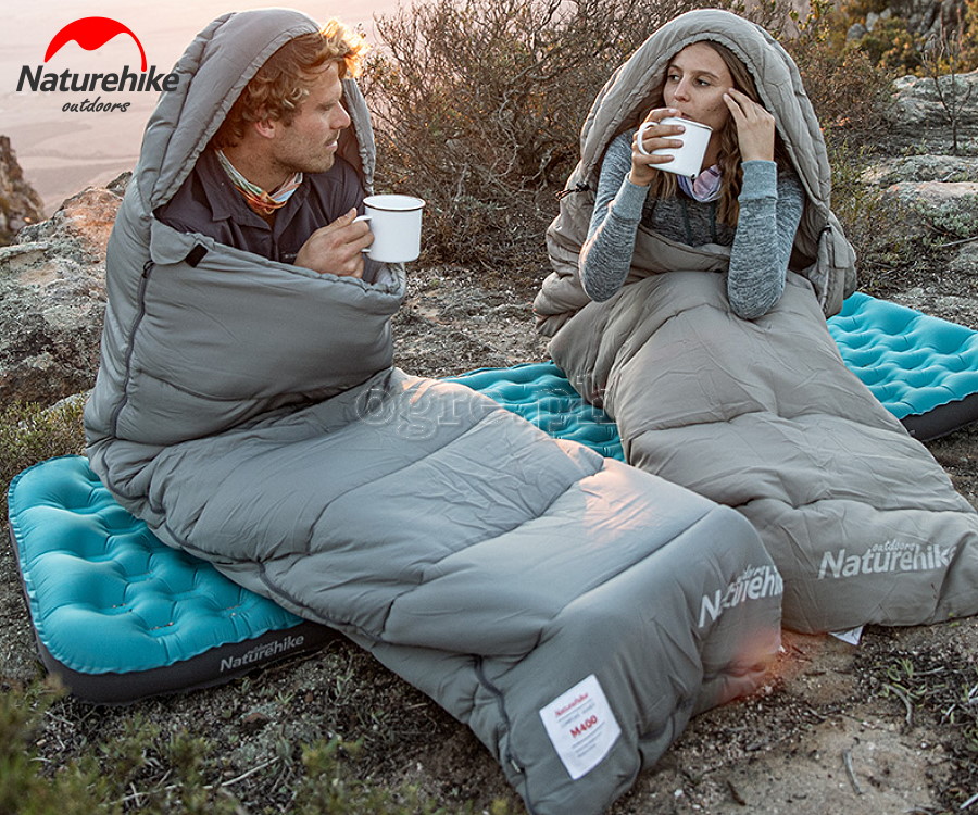 NH20MSD02 M300 Envelope Style Cotton Sleeping Bag with Hood