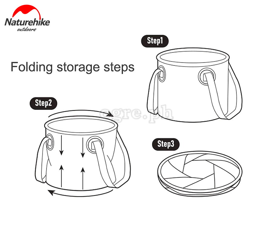 NH20SJ040-20 20L Foldable Waterproof Round Camping Bucket