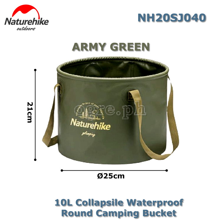 NH20SJ040-10 10L Foldable Waterproof Round Camping Bucket
