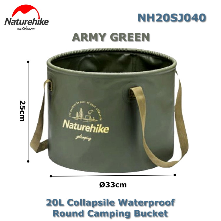 NH20SJ040-20 20L Foldable Waterproof Round Camping Bucket