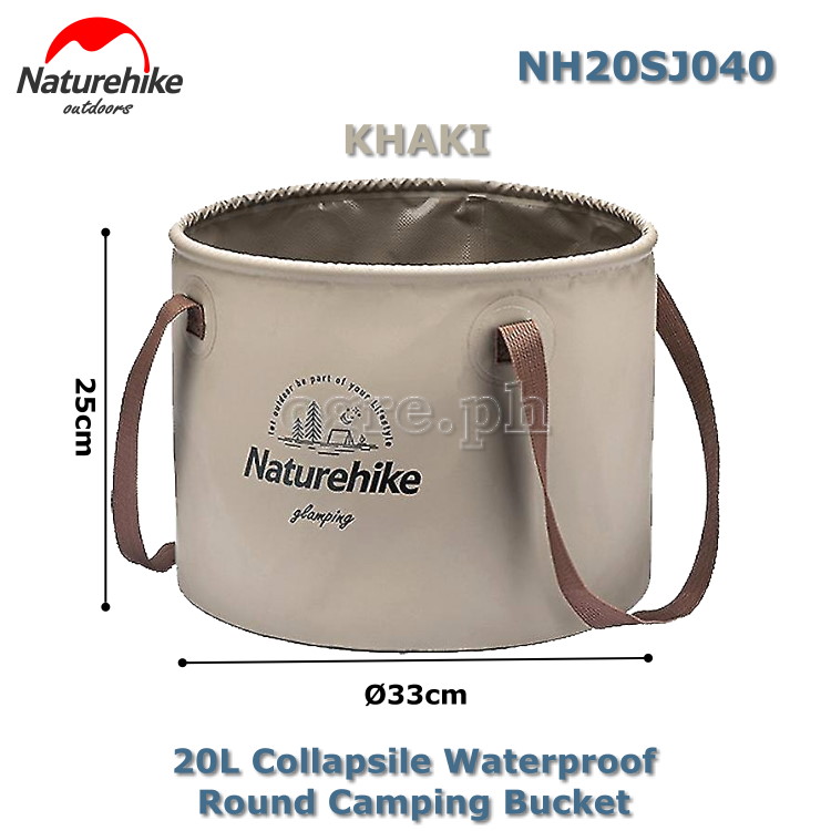 NH20SJ040-20 20L Foldable Waterproof Round Camping Bucket