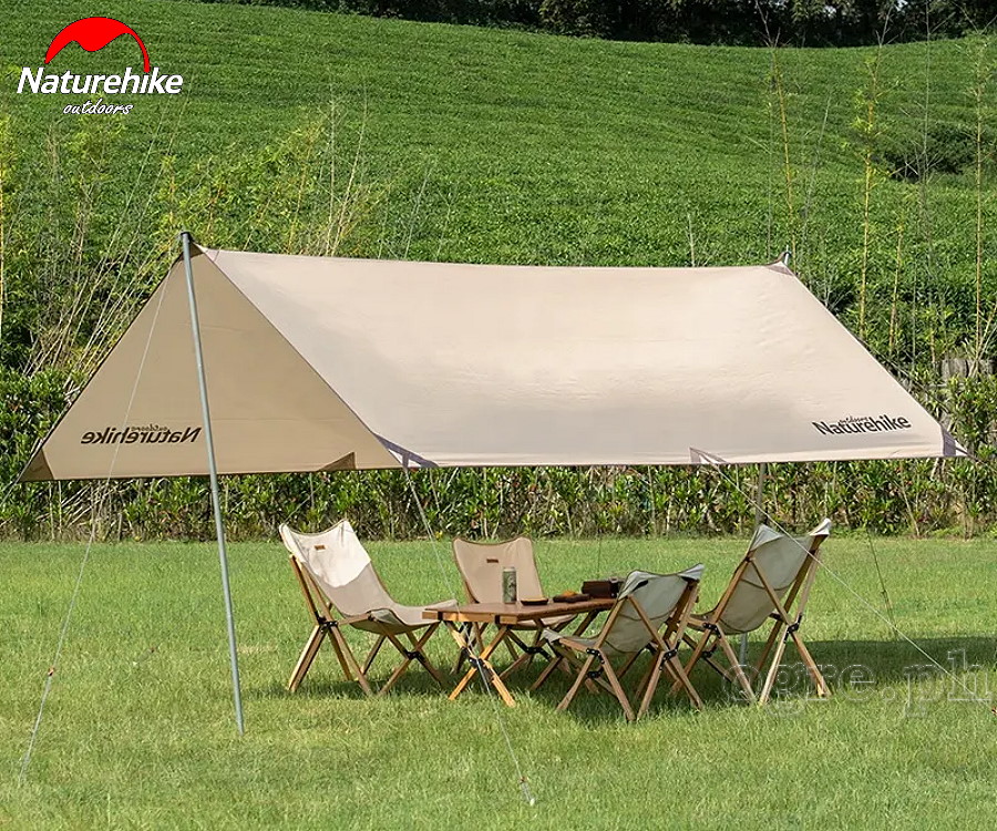 NH20TM006-HX Girder Shelter / Sun Shade Tarp with 2 Poles (Hexagon 3x4.3m)