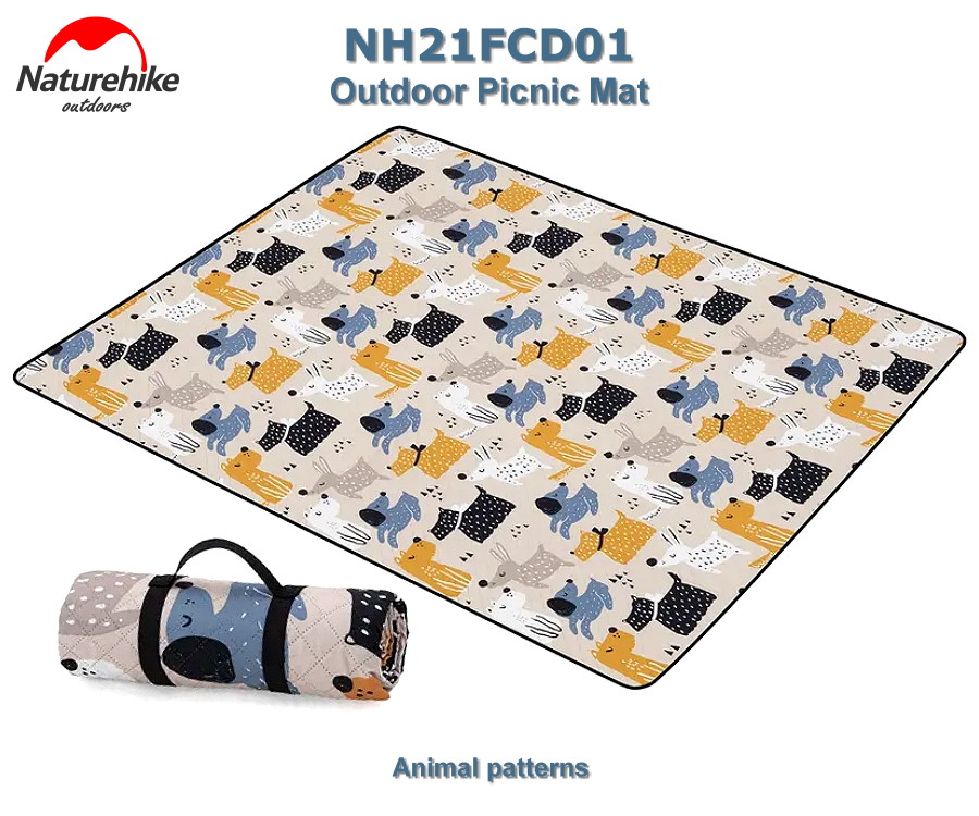 NH21FCD01 Water-Resistant Outdoor Camping / Picnic Mat ~ Large 210cm (6.8ft) x 240cm (7.8ft)