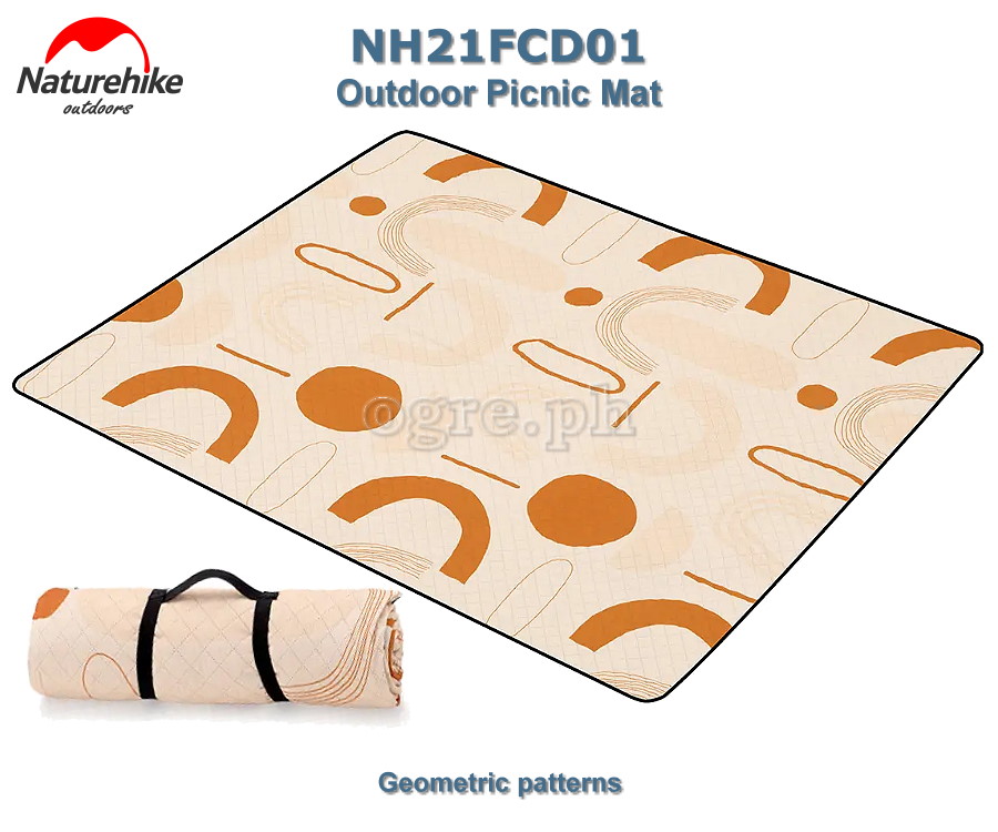 NH21FCD01 Water-Resistant Outdoor Camping / Picnic Mat ~ Large 210cm (6.8ft) x 240cm (7.8ft)