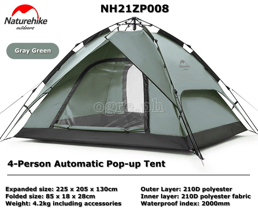 NH21ZP008-4P 4-Person Automatic Pop-up Tent