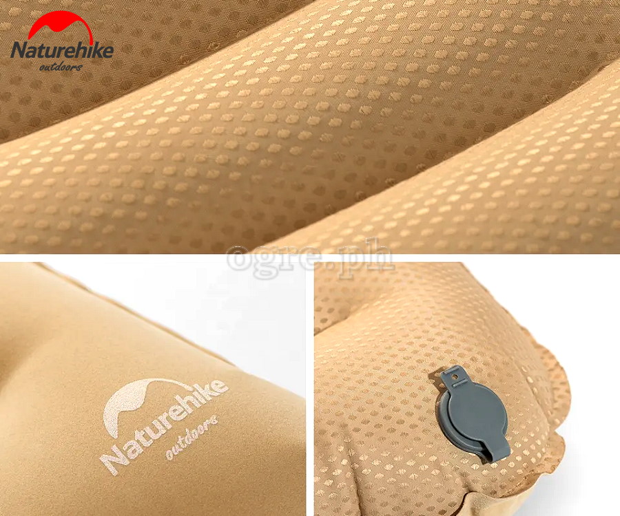 NH21ZT002 Foldable Inflatable Flock Texture Travel Pillow