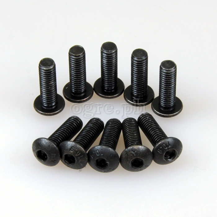 BCB-ALRH10 10 pcs Black Alloy Button Head Hex Bolts for Bike Bottle Cage
