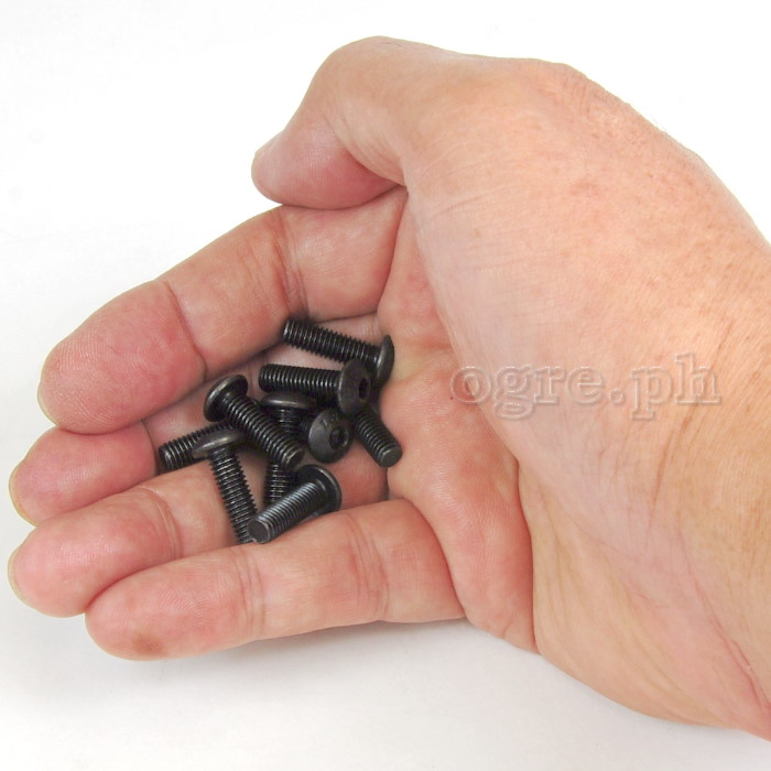 BCB-ALRH10 10 pcs Black Alloy Button Head Hex Bolts for Bike Bottle Cage
